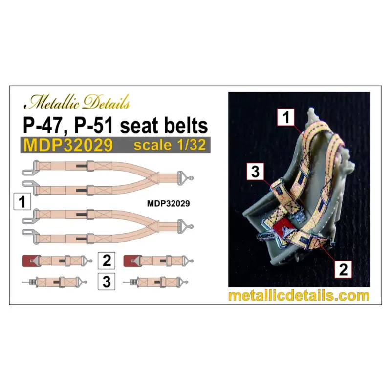 Decal Republic P-47, North-American P-51 seat belts Voordeelprijs