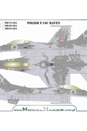 Actieprijs Lockheed-Martin F-16C RAVEN WX-4047 100TH Anniversary of Polish Air Force decal and mask - refreshed set