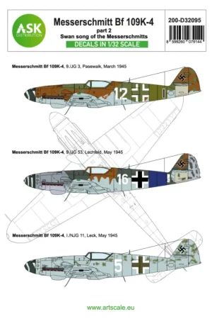 Beperkte Voorraad Decal Messerschmitt Bf-109K-4 part 2 - Swan song of the Messerschmitts