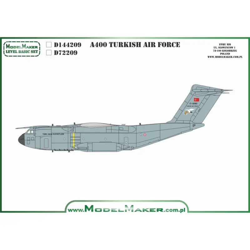 Decal A400 Turkish Air Force Uitverkoop