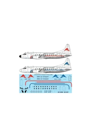 Hete Deal Delta Air Transport Convair CV440 laser decal