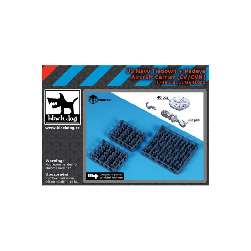 US NAVY tiedown+padaye (CV/CVN) (3D-Printed) Direct Verzonden