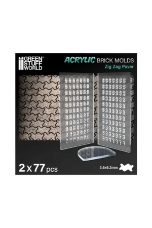 Bestel Nu Acrylic brick molds - zig zag pavement