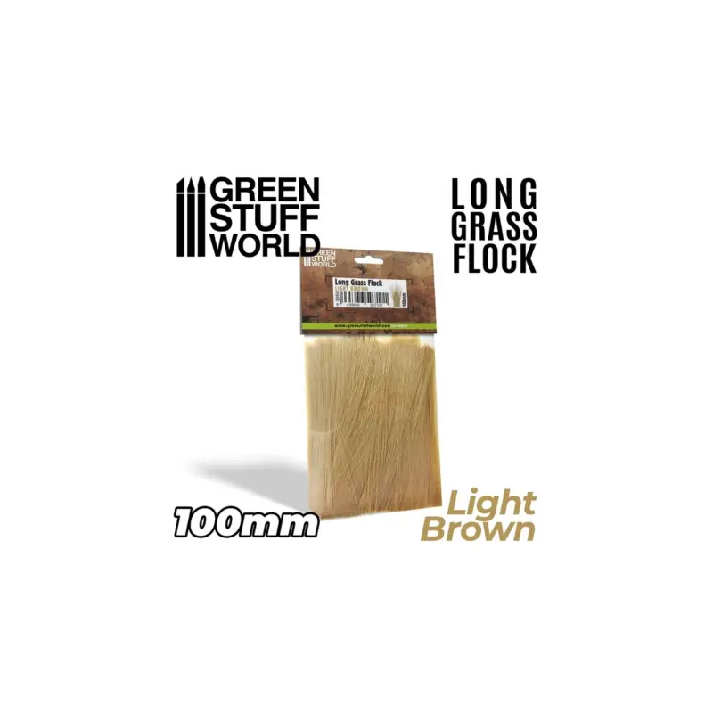 Long grass flock 100mm - color light brown Koopje