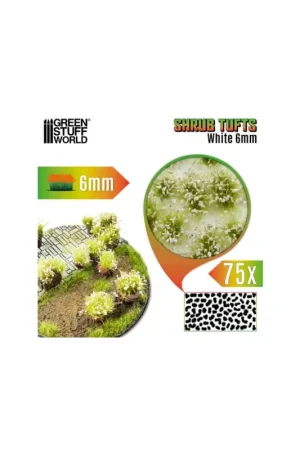 Tufts matorral - white green shrub tufts 6mm Superprijs