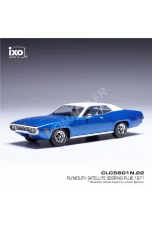 Superprijs Plymouth satellite sebring plus 1971 blue/white Miniatuur