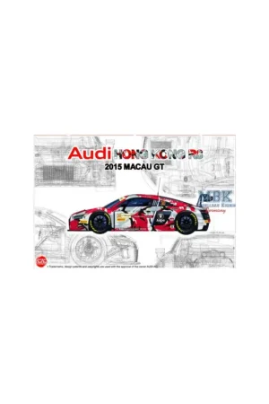Audi HONG KONG R8 - 2015 Macau GT Schaalmodel Rechtstreeks Van De Fabrikant