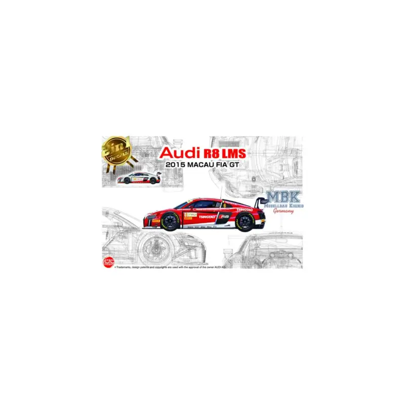 Audi R8 LMS GT3 2015 Macau GT3 World Cup Schaalmodel Flitsaanbieding