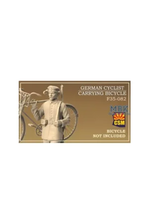 Favoriet German Cyclist Carrying Bicycle Figuren