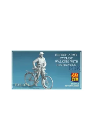 Bestel Nu British Army Cyclist walking with his bicycle Figuren