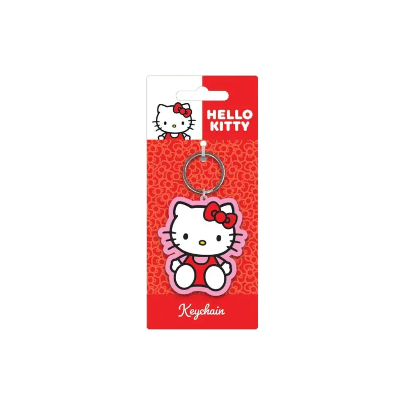 HELLO KITTY - Pink - Rubber Keychain Gratis Retour
