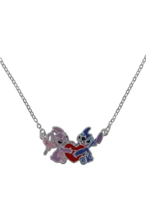 STITCH & ANGEL - Love - Silver Necklace with 18mm Pendant Laatste Versie