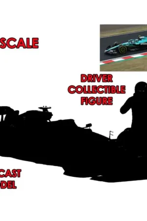 F1 Aston Martin Amr 25 2025 With Alonso Figure - 1:24 Die-cast Model Rechtstreeks Van De Fabrikant