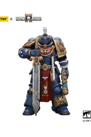 Betaalbaar Warhammer 40,000: Space Marine 2 Ultramarines Relic Primus Armorwith Plasma Pistol and Combat Blade Figure 13 cm