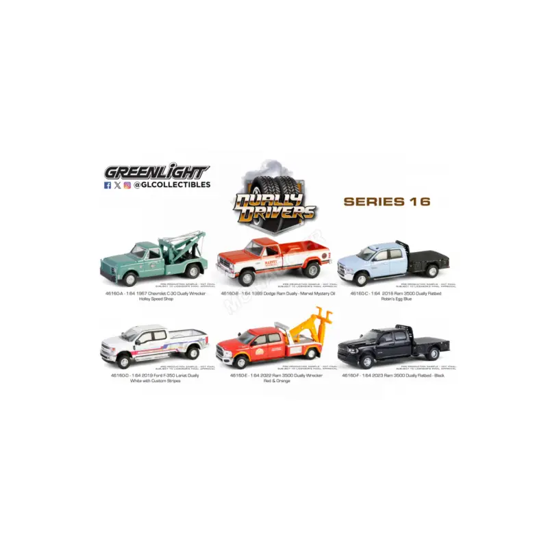 Bestseller Box of 6 pieces: dually drivers - series 16 Miniatuur