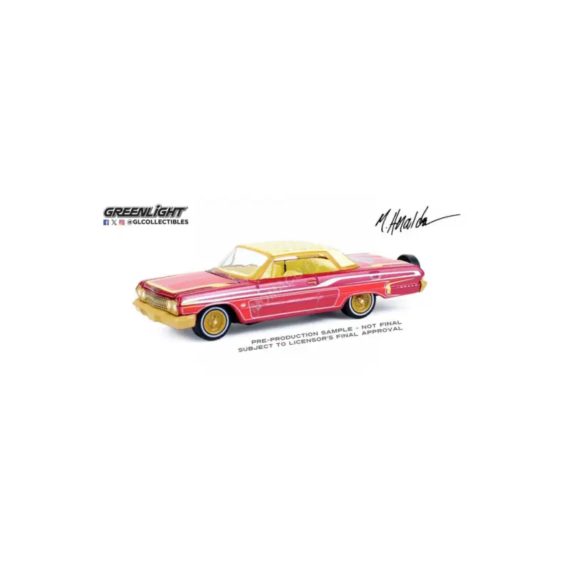 Gecertificeerd Chevrolet impala 1963 lowrider "michael heralda - special edition" Miniatuur
