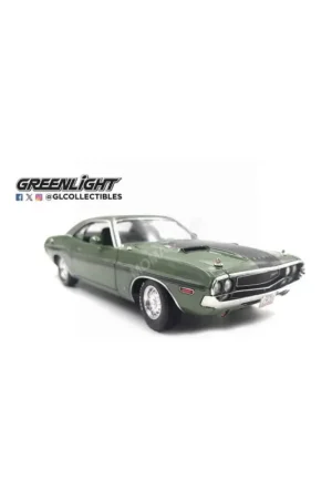 DODGE CHALLENGER R/T HARDTOP "HEMI - Mr NORM'S" 1970 GREEN GREEN INTERIOR Miniatuur Op = Op