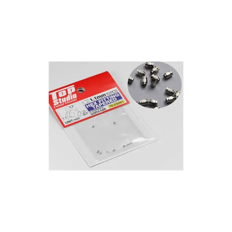 Bestel Nu 1.1mm hex fitting tapered
