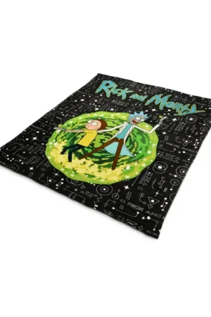 Rick and Morty Portal Cozy Blanket 180 x 200 cm Tijdelijk Beschikbaar