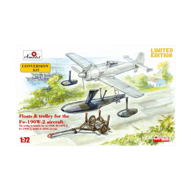 Populair Floats & trolley for Fw-190W-2 fighter Schaalmodel