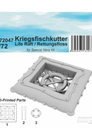 Direct Verzonden Kriegsfischkutter Life Raft / Rettungsfloss