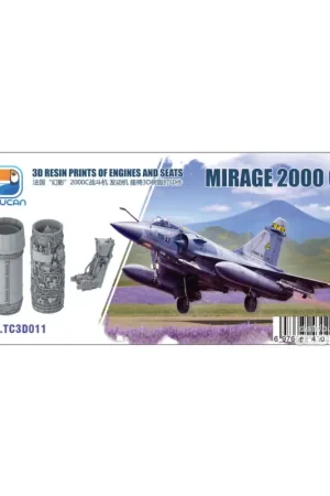 Mirage 2000 C 3D RESIN PRINTS OF ENGINES AND SEATS Hoge Kwaliteit