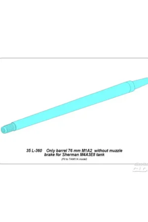 Koopje Only barrel: 76 mm without muzzle brake for Sherman M4A3E8