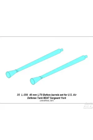 40 mm L/70 Bofors barrels set for US M247 Sergeant York Laatste Kans