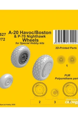 A-20 Havoc/Boston/ P-70 Nighthawk Wheels for Special Hobby Meest Verkocht