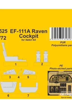 F-111A Cockpit for Italeri Gratis Retour