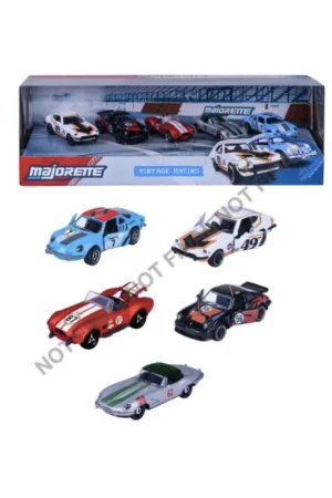 RIDE COOL - Vintage Racing - Pack of 5 Miniature Cars - 1:64 Miniatuur Superprijs