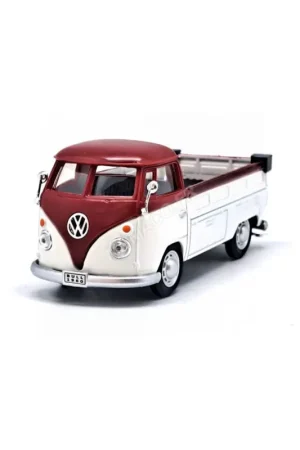 Uitverkoop Volkswagen t1 bus pick-up bordeaux/white Miniatuur