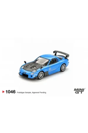 Gecertificeerd Mazda rx7 (fd35) re-amemiya 20b na 3rotor-7 ama-san go 2024 blue (rhd) Miniatuur