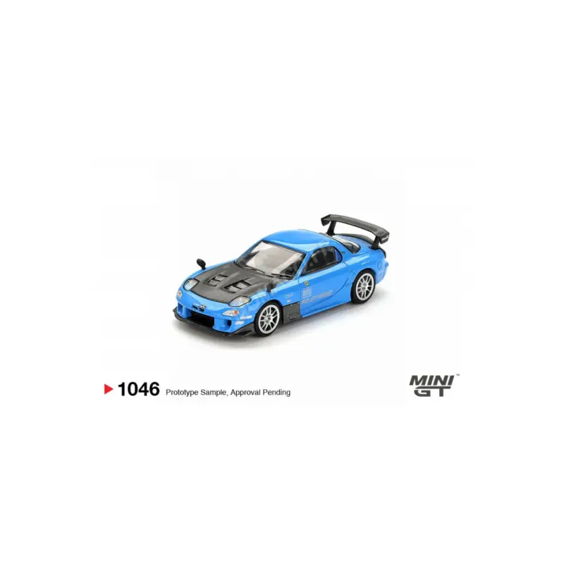 Gecertificeerd Mazda rx7 (fd35) re-amemiya 20b na 3rotor-7 ama-san go 2024 blue (rhd) Miniatuur