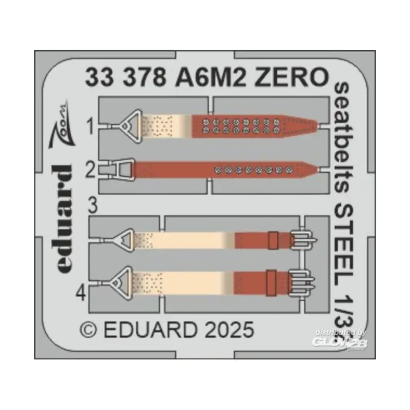 Decal A6M2 Zero seatbelts STEEL TAMIYA Veilige Betaling