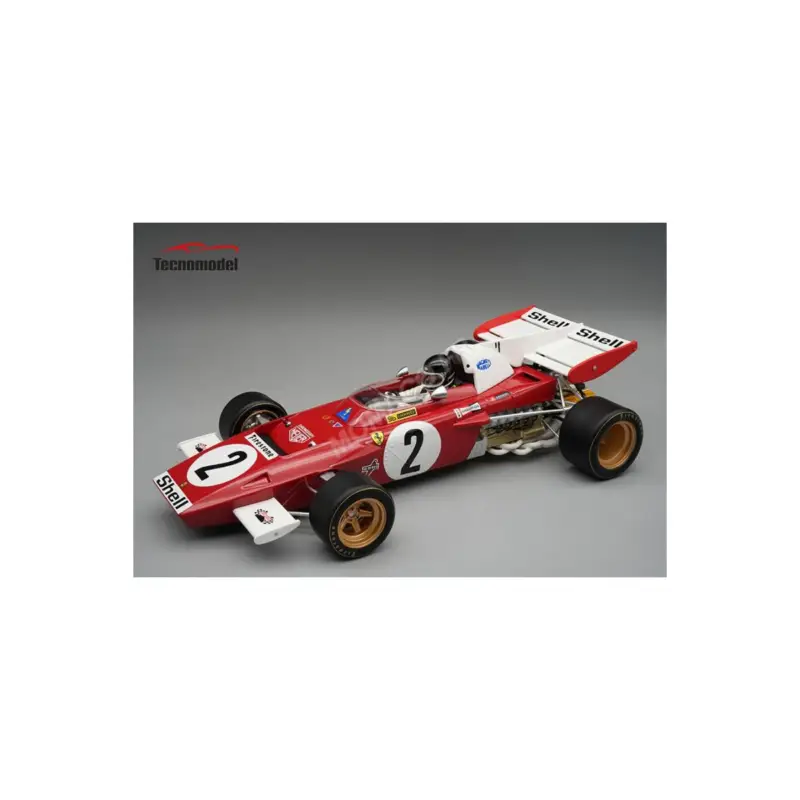 Gecertificeerd Ferrari 312 b2 f1 2 jacky ickx grand prix of zandvoort 1971 with figure Miniatuur