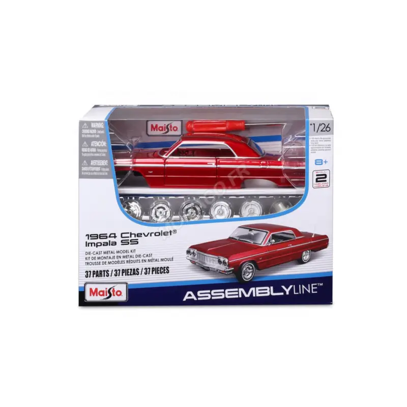 Chevrolet impala ss 1964 (metal kit) Schaalmodel Direct Beschikbaar