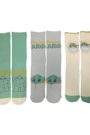 Lage Kosten Star Wars The Mandalorian 3-pack Grogu socks L-XL
