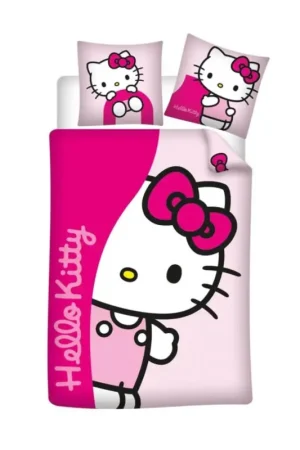 Superprijs HELLO KITTY - Bed set 140x200cm + 65x65cm