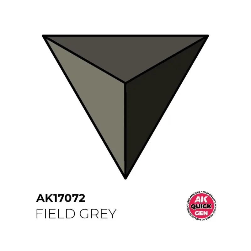 AK INTERACTIVE: FIELD GRAY acrylic paint 18 ml - QUICK GEN Acrylverf Op = Op
