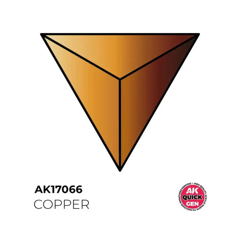 AK INTERACTIVE: COPPER acrylic paint 18 ml - QUICK GEN Acrylverf Favoriet