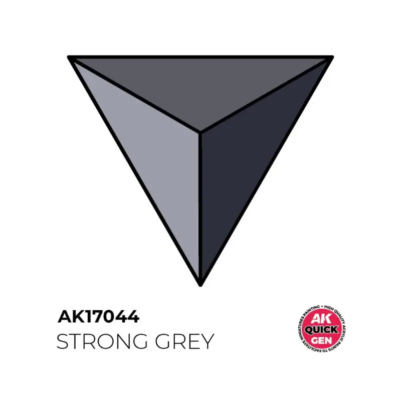 AK INTERACTIVE: STRONG GREY acrylic paint 18 ml - QUICK GEN Acrylverf Hete Deal