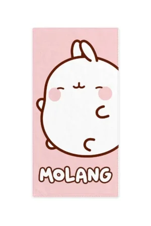 Direct Verzonden Molang bath towel Pink 35 x 75 cm