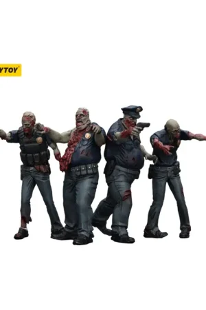 Gratis Retour Zombie - pack of 4 Dark Source Police figures (Male) 8 cm Figuurtje