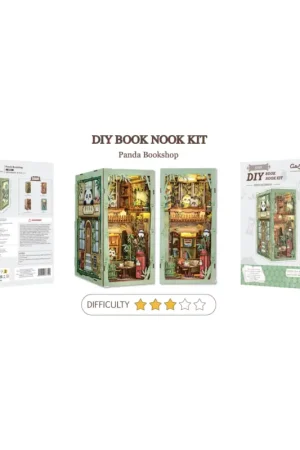 BOOK NOOK KIT - DIY - Panda Bookstore - 244pc + LED Lighting Aanbieding