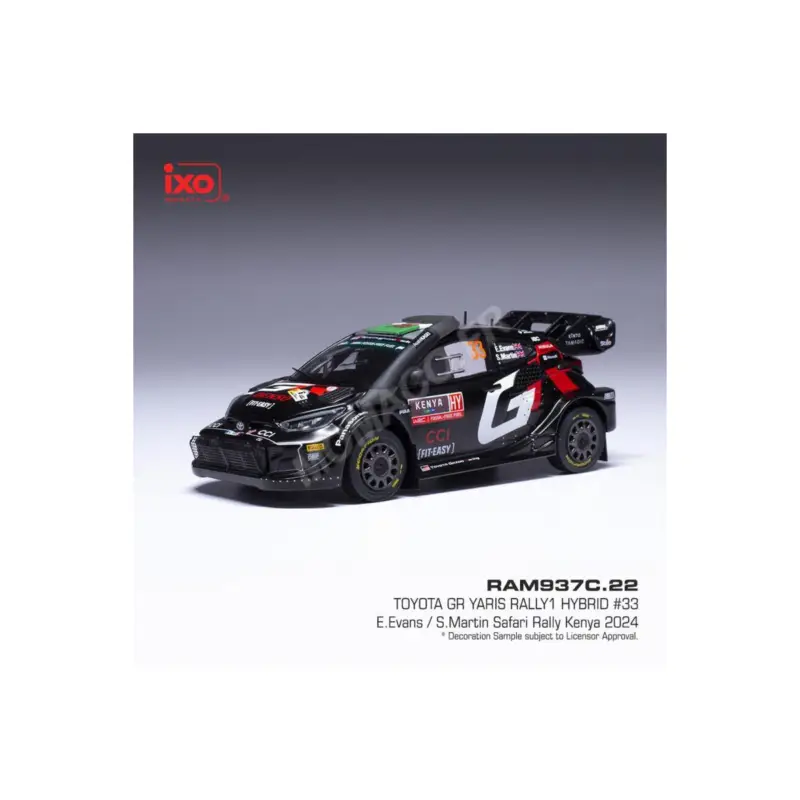 Flitsaanbieding Toyota yaris rally 1 33 elfyn evans/scott martin rally safari kenya 2024 Miniatuur