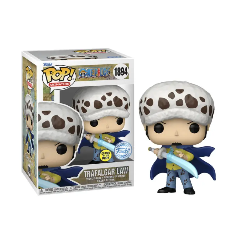 Lage Kosten ONE PIECE - POP Animation N° 1894 - Law with Blue Anesthesia (GitD) Pop figur