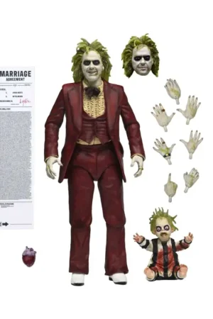Beetlejuice Beetlejuice - Ultimate "Red Tuxedo" Beetlejuice figure 18 cm Figuurtje Gratis Retour