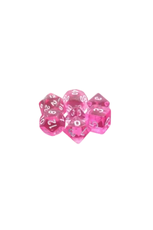 Lage Prijs HDT-01 Set of 7 Dice in Box – Magenta Gems