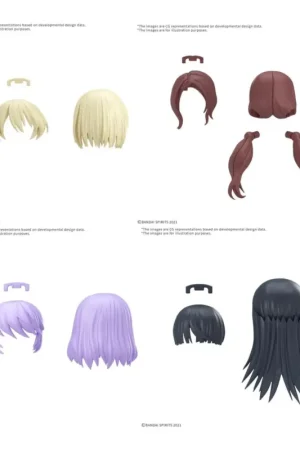 Betrouwbaar 30MS - Option hair style parts vol.12 all 4 types - Model Kit